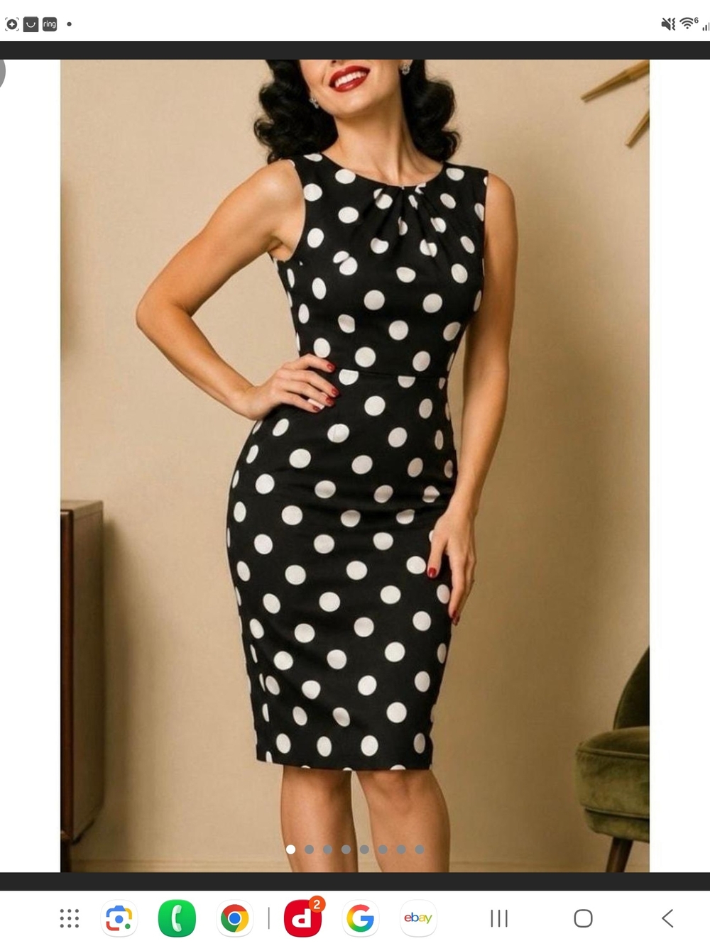 Vintage-Inspired Black & White Polka Dot Sheath Dress